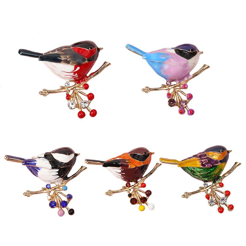 1 шт. Брошь Минималистичный аксессуар для одежды Гладкая эмаль Прочная Минималистичная Универсальная Птица Подходящая для повседневной носки 4x3,5 см