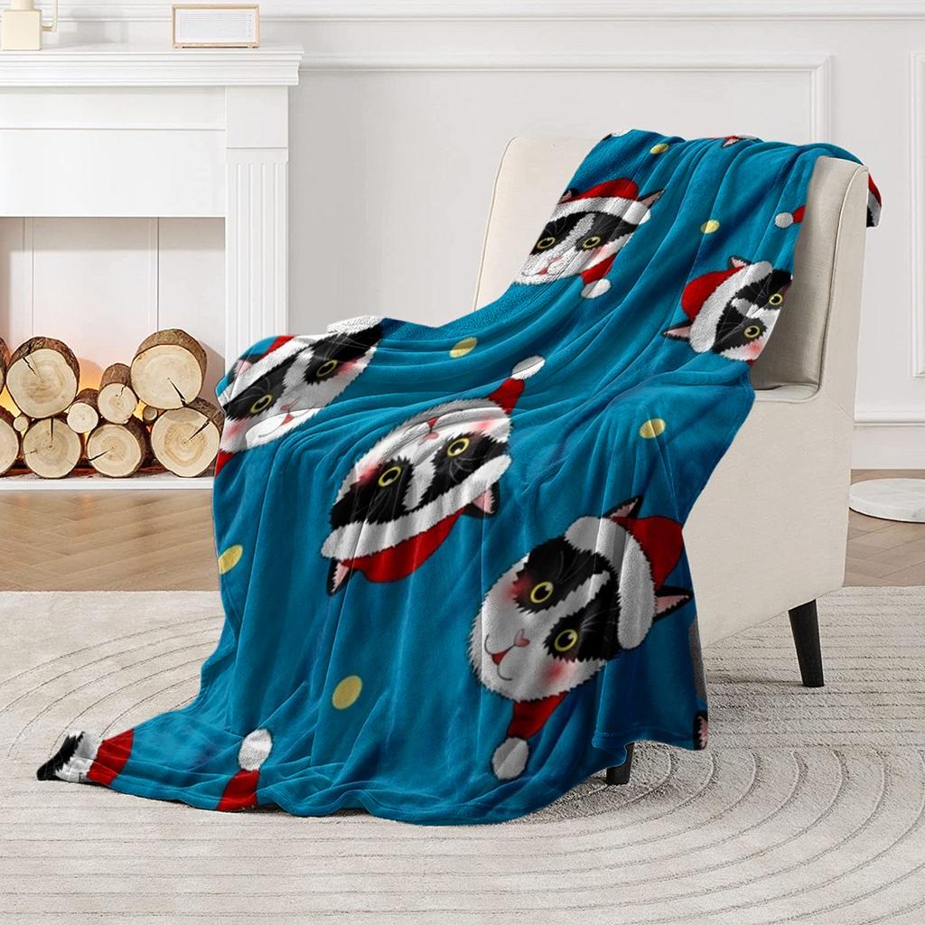 75 * 100 Cm Christmas Flannel Printed Blanket Holiday Gift