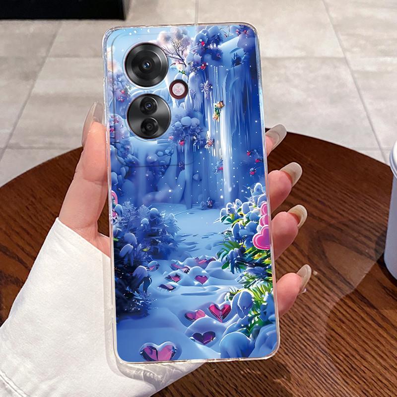 Casing For OPPO Reno 11F 11A 5G CPH2603 Case Aesthetic Cute Cat Cartoon Soft Silicone Back Cover Transparent Phone Case Bumper