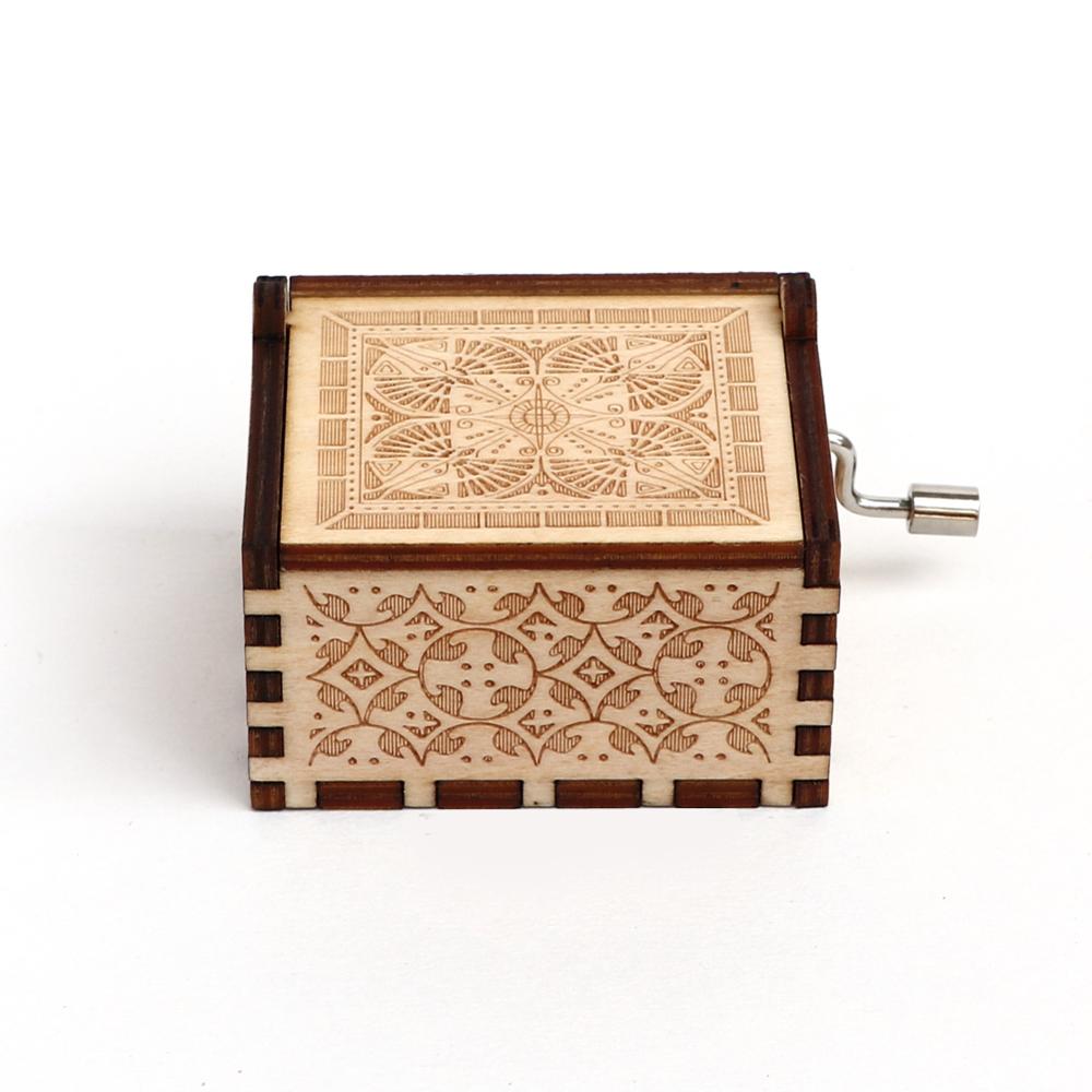 Private custom carved wooden Empty music box movie theme custom music box Christmas birthday gift Wood gift custom Wedding Gifts 3