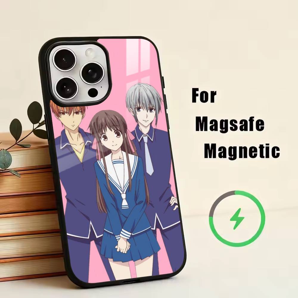 Anime healing F-Fruits B-Basket Phone Case For iPhone17,16,15,14,13,12,11 Plus,Pro Magnetic with Magsafe Wireless Charging