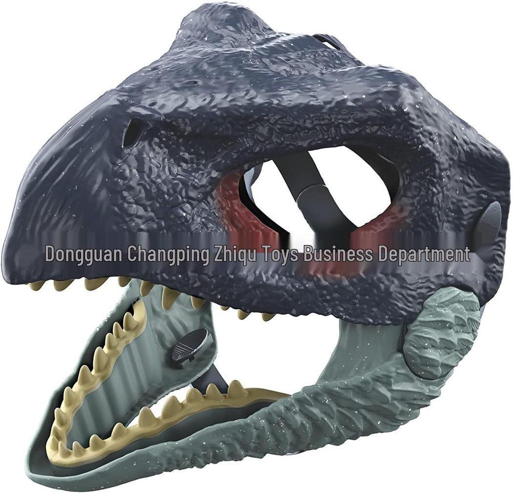 Movable-Mouth Cute Tyrannosaurus Dinosaur Mask for Halloween & Christmas