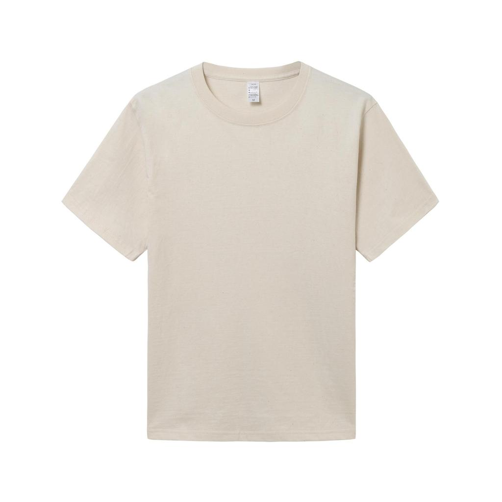 230 г хлопковая пустая футболка для мужчин и женщин, свободная повседневная толстая круглая шея, чистый белый цвет с короткими рукавами