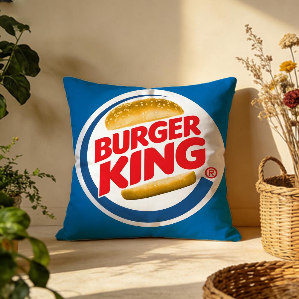 Стильная наволочка для подушки Burger Kingful Универсальная двусторонняя наволочка Подходит для дивана, кровати, автомобиля Ежедневный декор