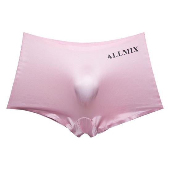 Мужские 3D U-выпуклые шорты, трусы со средней посадкой и эластичным поясом с буквенным принтом, нижнее белье из ледяной шелковой ткани