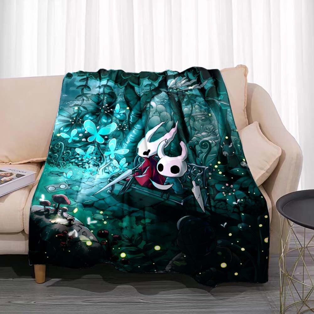 Одеяло Hollow Knight, игровое фланель, новинка, теплая фланель из микрофибры, прочная для детей и взрослых, дорожное покрывало, чехол для дивана