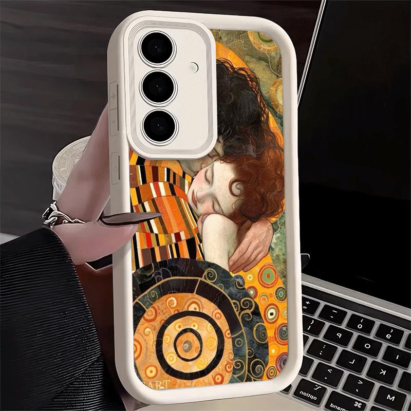 Чехол для телефона для Samsung Galaxy A17 A16 A15 A14 A13 Поцелуй Густава Климта Искусство A56 A36 A26 A55 A35 A25 A54 A34 A24 A53 A33 A23 A07 A