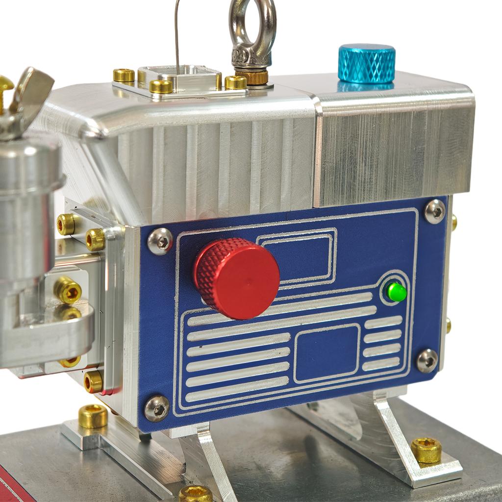 Retro Metal Engine Model Diesel Engine Model with Starter Mount Type-C Charging One Button Start Simulation Engine Model