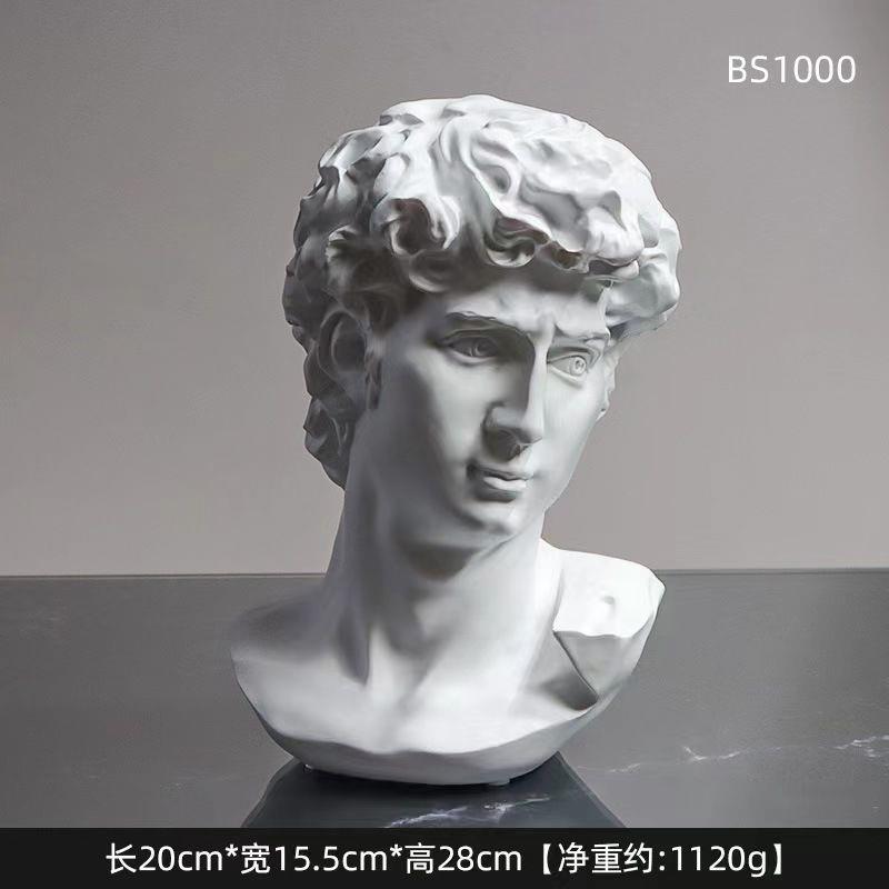 Дэвид Смола Ремесла Орнамент Свет Роскошный Эскиз Голова Персонажа Скульптура Домашнее Украшение Гостиная Творческий Орнамент