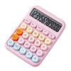 Mechanical Calculator 12 Digit Large LCD Display Big Round Button Cute Candy Colored Calculator
