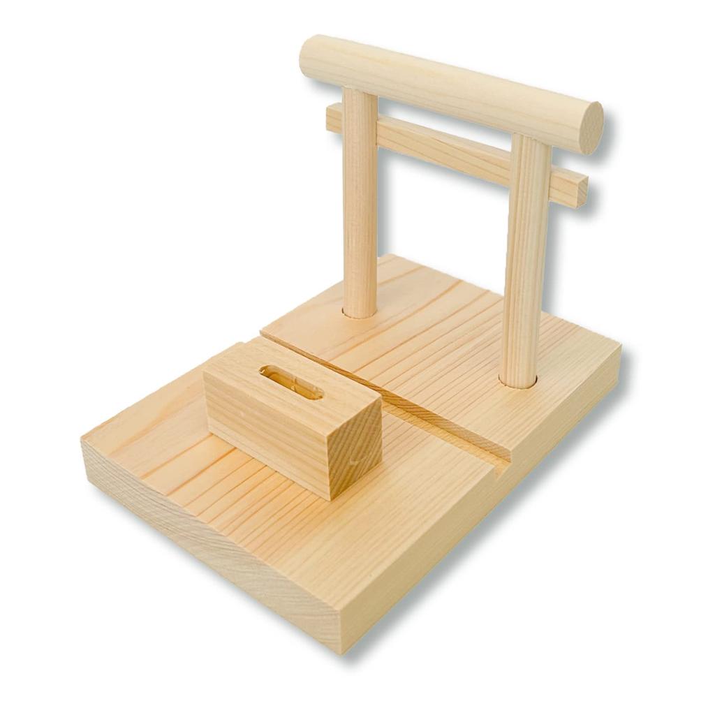 Sakai Sangyo Hinoki Ofuda Holder, Simple Shinto Shrine, Hinoki Ofuda Holder, Made In Japan, Hinoki Wood, Mini, Standing Type, Holds Bills, Simple,