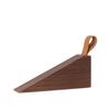 Leather Rope Non-Slip Nail-free Wedge  Protect Door Stopper Solid Wood