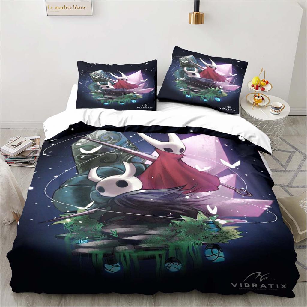 Новый комплект постельного белья Hollow Knight Fashion с 3D цифровой печатью, пододеяльник, одеяло, кровать, одинарный, полуторный, двуспальный, королевский, для молодежи, для девочек, для мальчиков, подарок