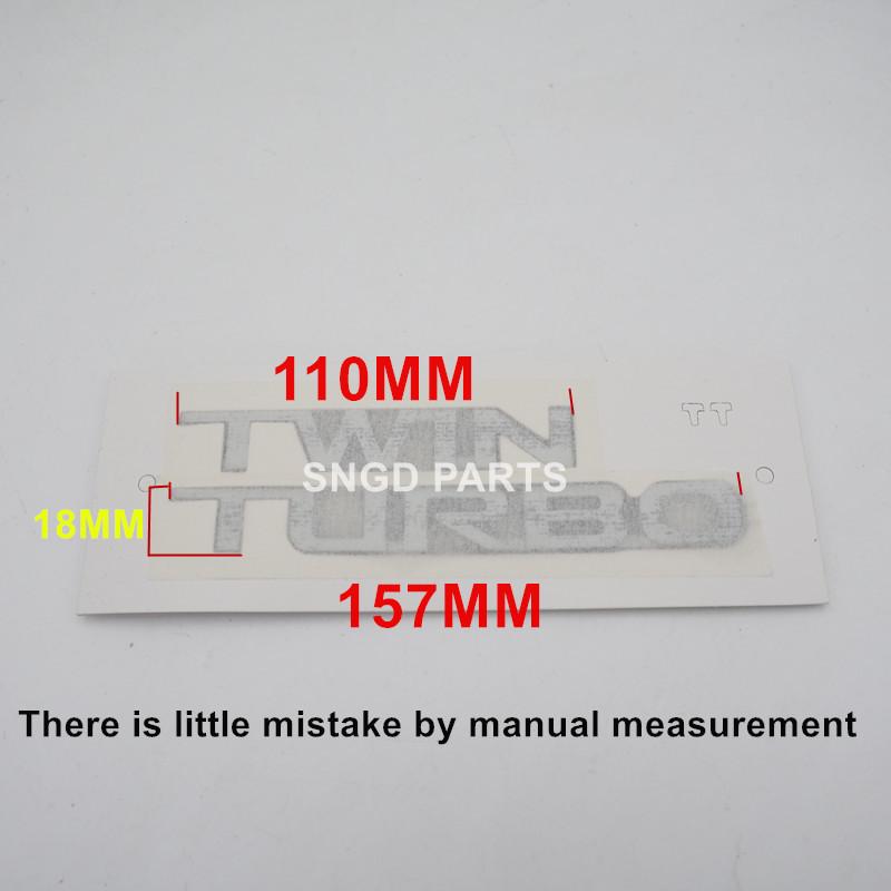 ABS TWIN TURBO Back mark set For Toyota Land Cruiser 300 Series LC300 Rear Trunk 3D Emblem Badge Sticker Trim Accessories XSZ6