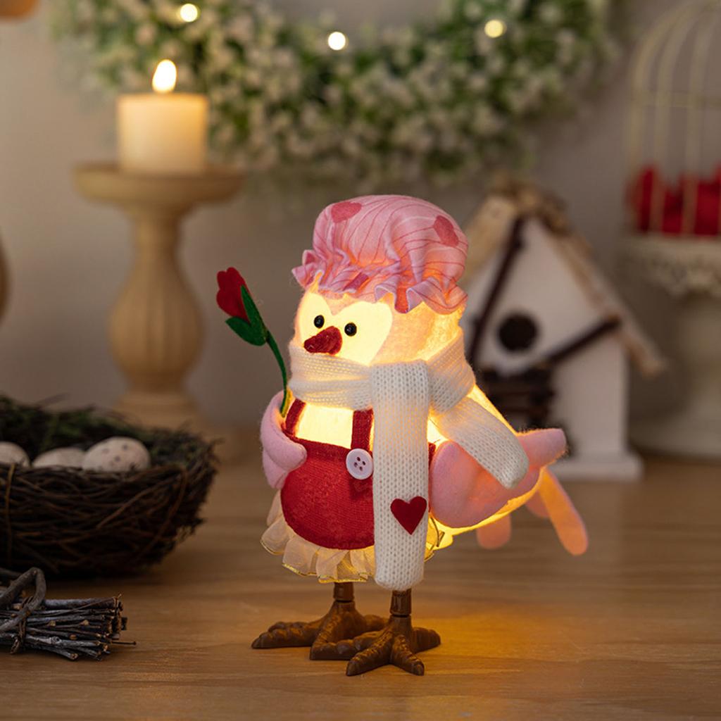 Светящиеся украшения в виде птиц, красочные настольные украшения в виде птиц - забавные фигурки птиц, подходят для дома, студий и ресторанов.