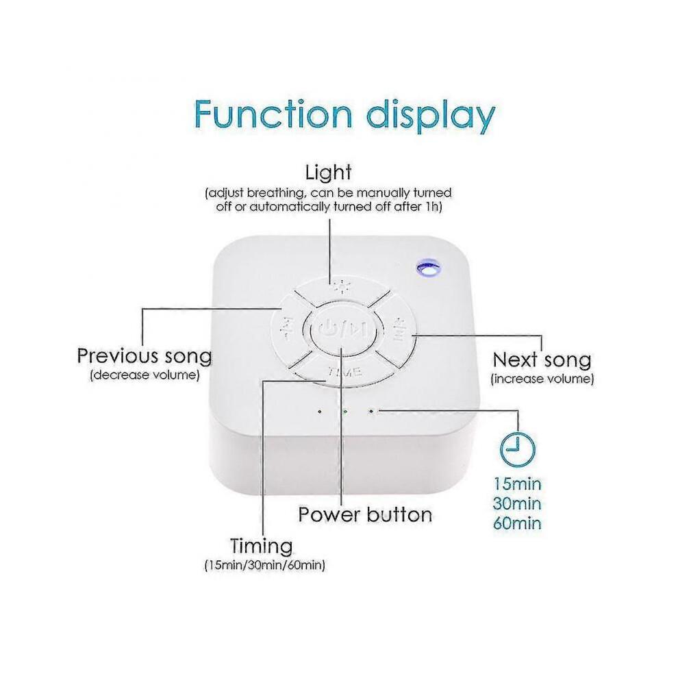 White Noise Machine Usb Rechargeable Timed Shutdown Sleep Sound Machine Sleeping & Relaxation Musical sleep instrument