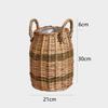 Japanese Pastoral Willow Woven Flower Basket for Living Room, Balcony, or Clothing Store - Rattan Decorative Handheld Flower Pot