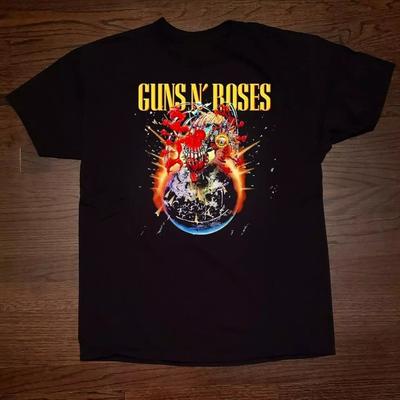 Guns N Roses Тур 2025 Потому что То, Что Вы Хотите Футболка Черная S-5XL Унисекс Футболка