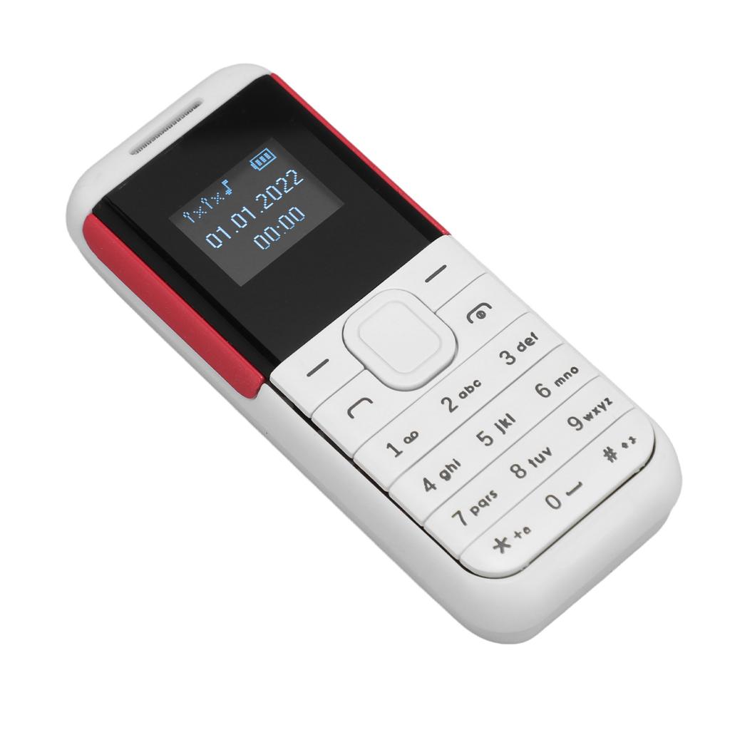 Tiny Mobile Phone Mini 2G Phone 0.66in Screen 2 In 1 Bluetooth Sound Player Dual Card Standby GSM
