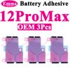 3 шт. Клейкая наклейка на аккумулятор для iPhone 13 14 15 16 Pro Max 14 Plus 11Pro 12 Mini 13Pro Запасные части клейкой ленты для аккумулятора