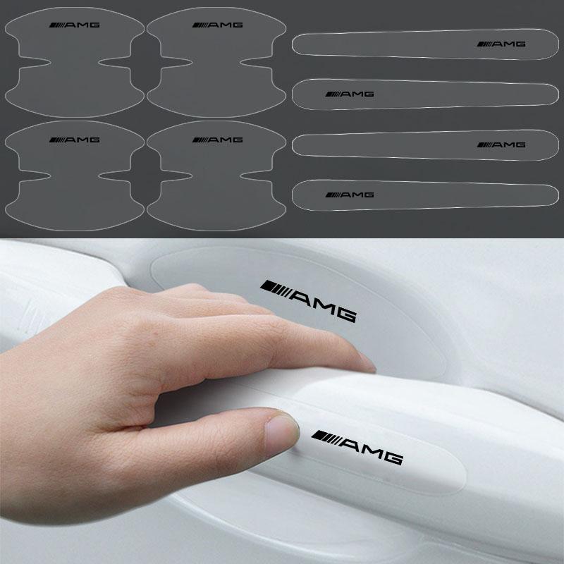 8Pc Transparent Car Door Handle Bowl Anti Scratch Protective Sticker For Mercedes-Benz V177 W247 W176 W177 W207 W203 W204 GLA