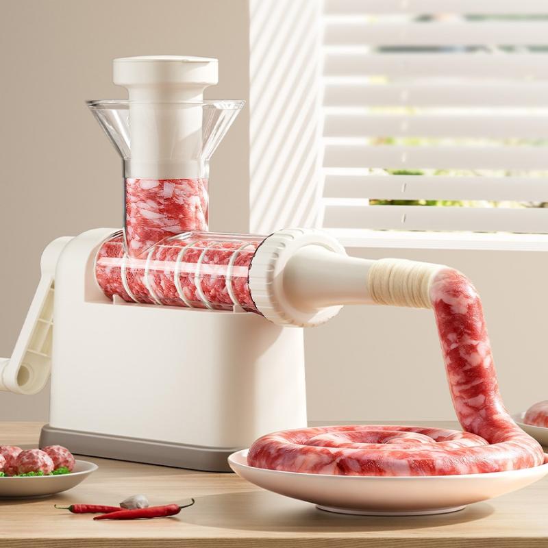 Manual Sausage Stuffer Machine Meat Grinder Filling Maker With Tubing Units For Homemade Production