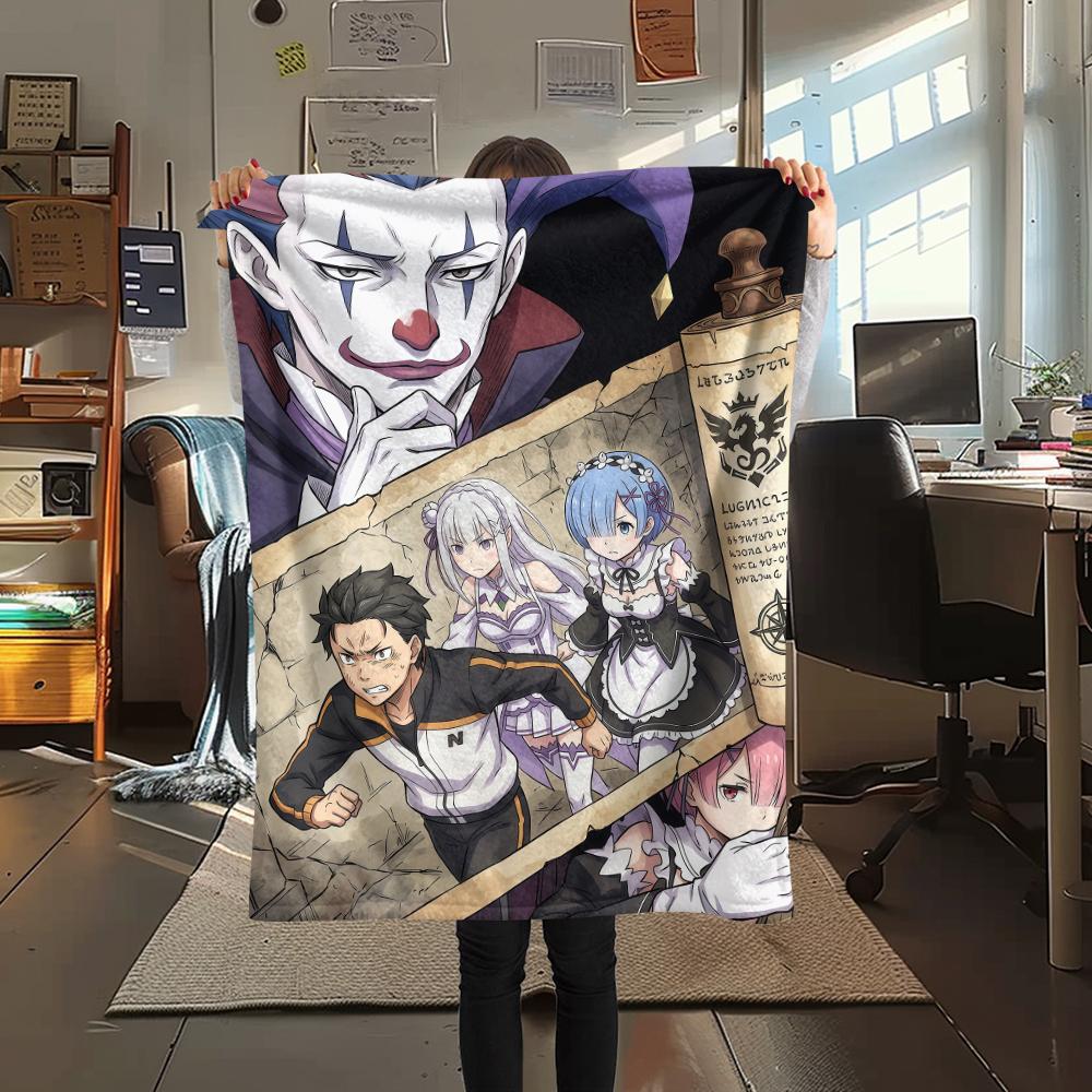 ReZero Starting Life in Another WorldPrint Flannel Blanket, High quality Comfortable for All Seasons, Home Decor, Warmth and Comfort