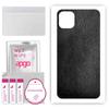 apgo Protective Skin Sticker for the Back Compatible with Apple iPhone 11 Pro Max, Wrap Film, Foil, Vinyl - Pattern Black Leather