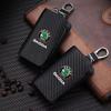 vhnws1 New Carbon Fiber Car Short Wallet Card Bag Change Bag Holder For Skoda octavia 3 2 superb 3 kodiaq Fabia Kamiq Karoq Accessories