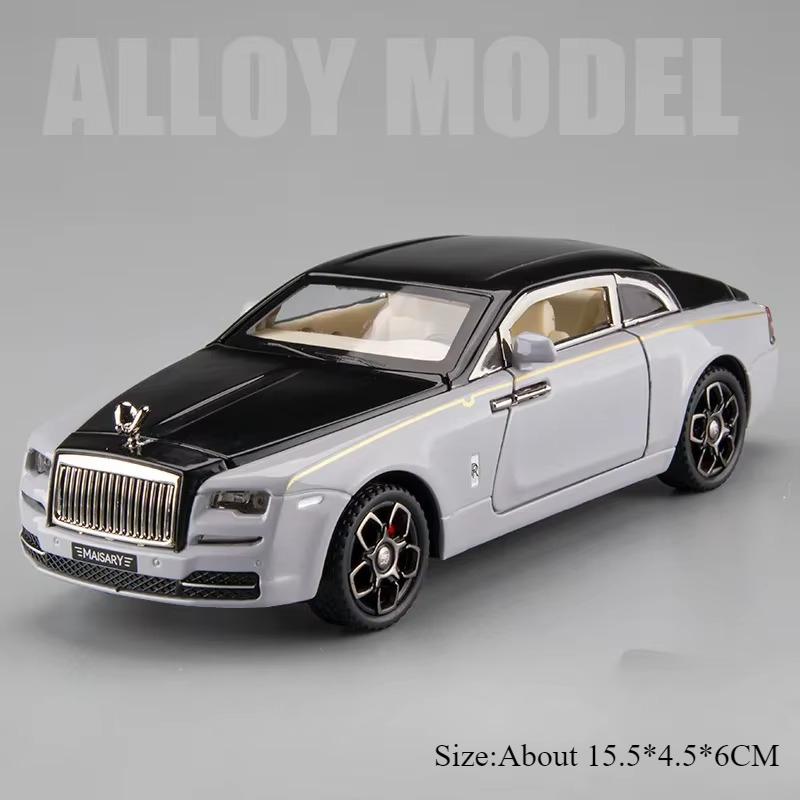 1:32 Роллс-ройс Рейт Доун Игрушки-машинки Литой сплав Миниатюрная модель 4 открывающиеся двери Звук Свет Инерционные машинки Подарки для взрослых мальчиков