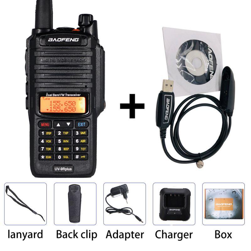 BAOFENG UV-9R Plus Walkie Talkie 10W 8000mAh IP67 Waterproof Two Way Radio Dual Band Ham Radios UV9R plus Interphone