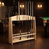 Freestanding Billiard Cue Rack Solid Wood with 24 Holes Stable