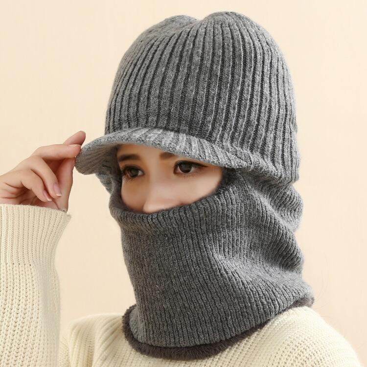 New sloppy hat, winter duck tongue knitted hat, wool hat, ear protection hat, exposed hat, peaked cap.