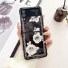 For Samsung Z Flip4 Luxury Cartoon Flower Case for Samsung Galaxy Z Flip 4 3 5 6 ZFlip5 Butterfly Retro Rose Painting Cover