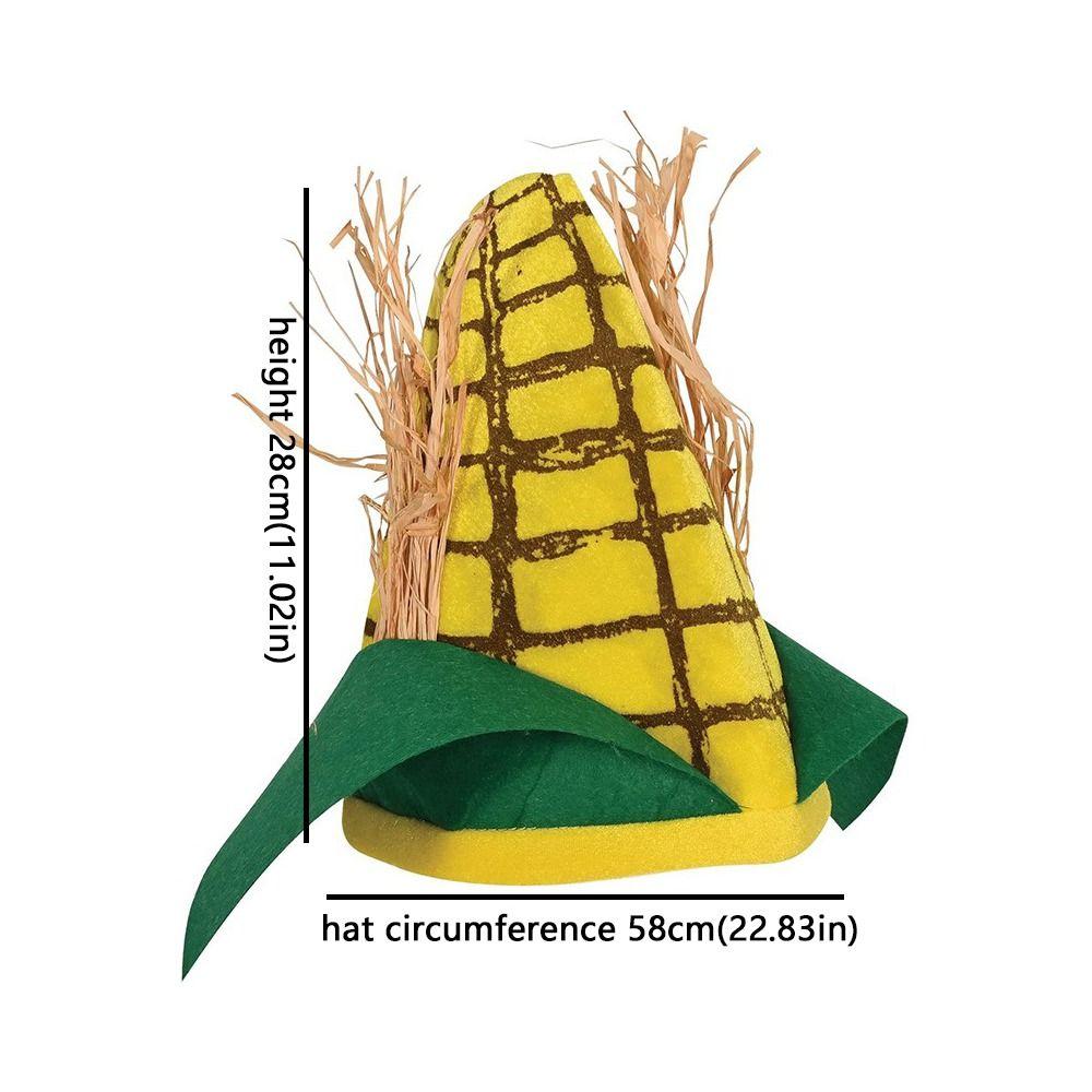 Breathable Lining Corn Shaped Funny Party Hat Soft Felt Quirky Cosplay Cap  Festival Celebration