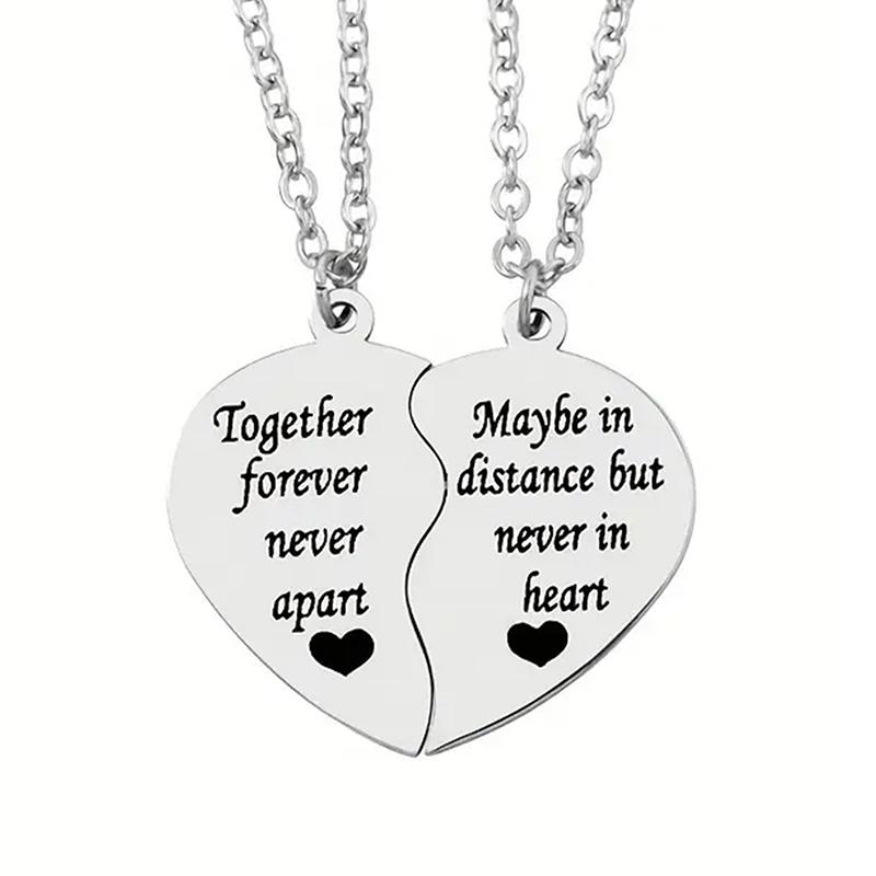 2 шт./компл. Мы лучшие друзья, потому что все остальные отстойные Ожерелье с подвеской-сердцем из нержавеющей стали, Ювелирные изделия дружбы, Подарки
