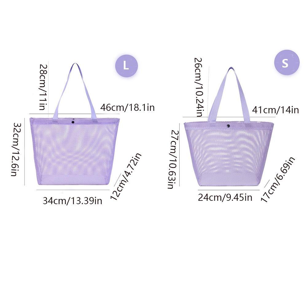 Lightweight Mesh Beach Bag Portable Shoulder Handbag Wash Bag Toiletries Organizer Travel
