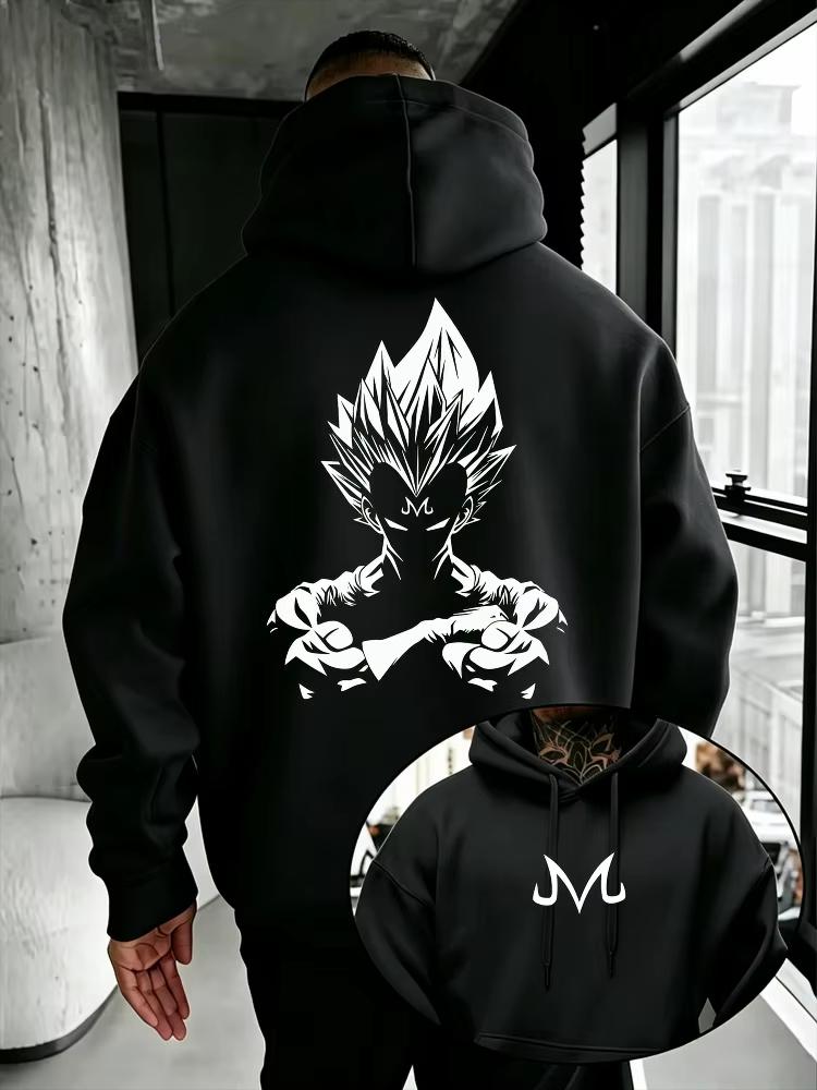 Мужская толстовка Dragon Ball Маджин Веджета Аниме Флисовая толстовка Высококачественный теплый пуловер для осени зимы Женские и мужские толстовки