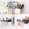 Kichen Organizer Spices Aluminum Multifunction Kitchen Shelf Storage Rack Wall-mounted Kitchen Organizer for Spices
