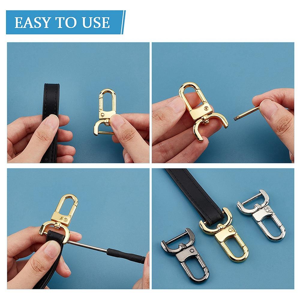 6pcs 3 colors Zinc Alloy Swivel Lobster Claw Clasps Swivel Snap Hook Mixed Color 47x27.5x7mm Hole: 19x9mm 2pcs/color