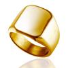 [Cisst Liber] Signet Ring Mens Ring Ring Ring Men's Seal Stand Seal Stand Ring Signet Surgical Stainless Steel Stainless Gold Golden Gold No. 15 ~ No.