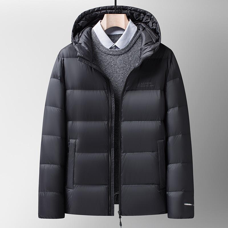 Новая зимняя простая и универсальная куртка-пуховик с капюшоном для мужчин, утолщенная куртка-пуховик для молодежи и людей среднего возраста