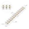 1pcs U H Type 12 Position Plastic Barrier Terminal Strip Block Barrier Screw Block Connection Strips for Electrical Wiring 3A10A