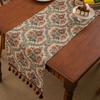 Thickened Jacquard Table Runner Flower Pattern Table Cover Elegant Tablecloth Festival