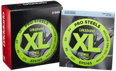 Басовые струны Pro Steel Long Scale EPS165 x 5 Set D'Addario .045-.105 []