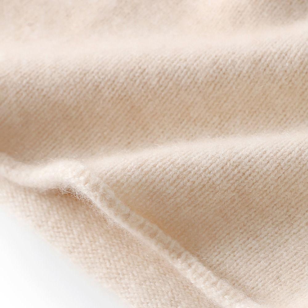 Casual Cashmere Cashmere Knitted Hat Solid Color Unisex Beanie Hat Rolled Edge Ear Protection Cap