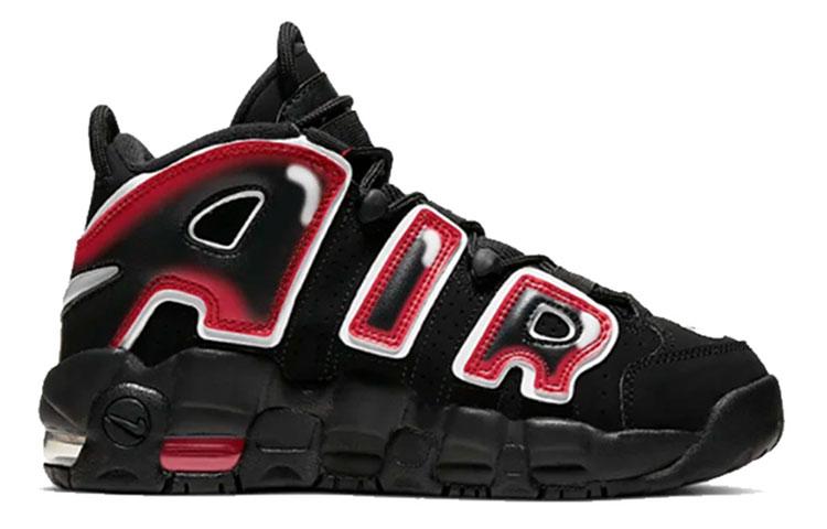 Nike Air More Uptempo Черно-белый Лазерный Малиновый GS 415082-010