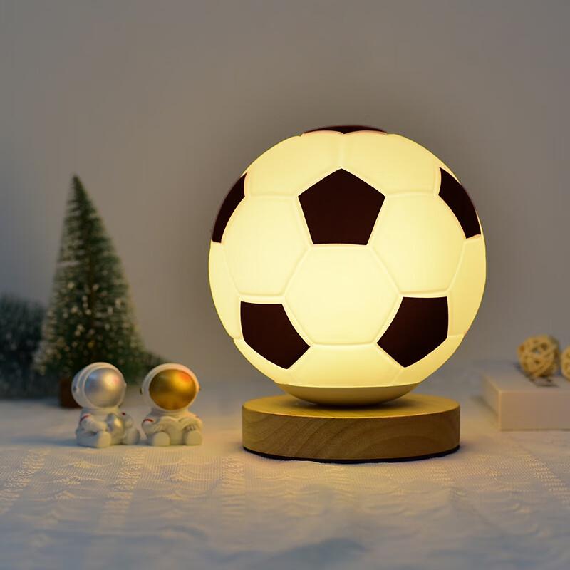 Football Design Glass USB Dimmable Night Light