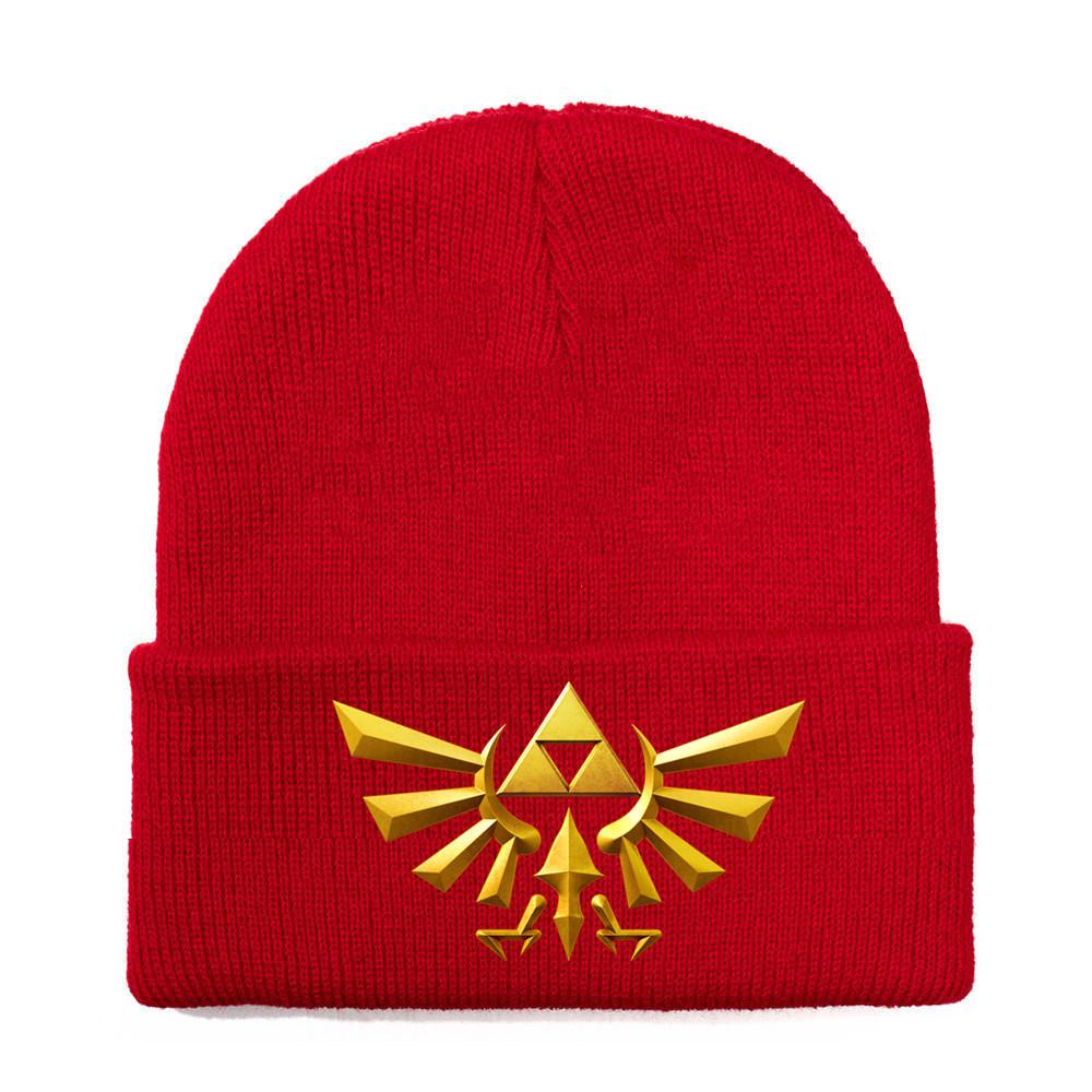 Вязаная акриловая шапка-бини с принтом The Legend Of Zelda и ушками, зимние игровые аксессуары для взрослых