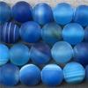 Natural Gemstone Stone Natural Frosted Striped Blue Agate Loose Beads Matte Stripe Agate Beads 6/8/10mm